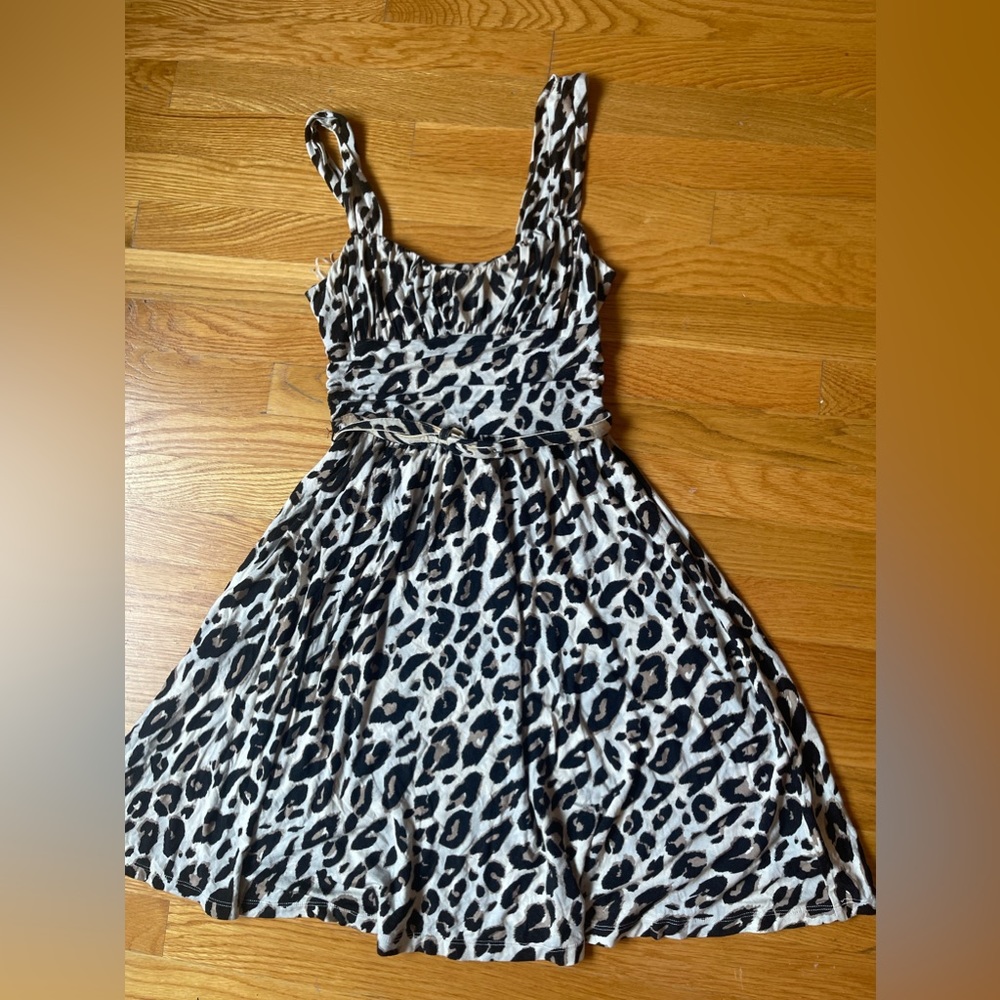 BB Dakota Leopard Midi Dress with Belt
